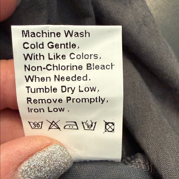 BTFBM Charcoal Long Sleeve Dress With gathered side for a flattering look - Picture 6 of 6